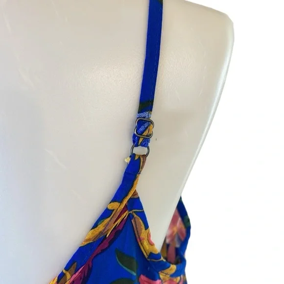 Cynthia Rowley Blue Tropical Floral Tank Top Size Small NWT - Picture 7 of 17